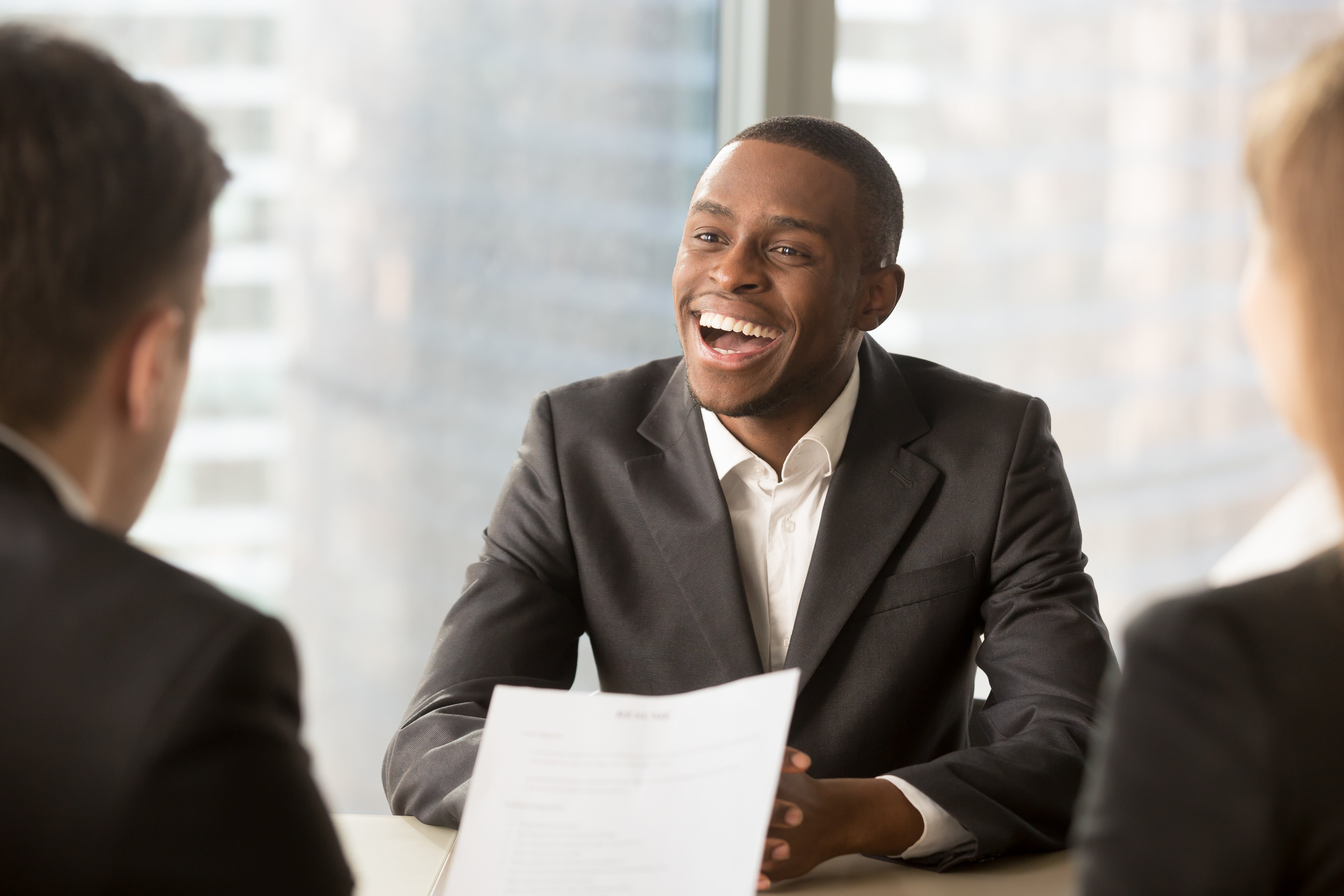 Person doing a job interview